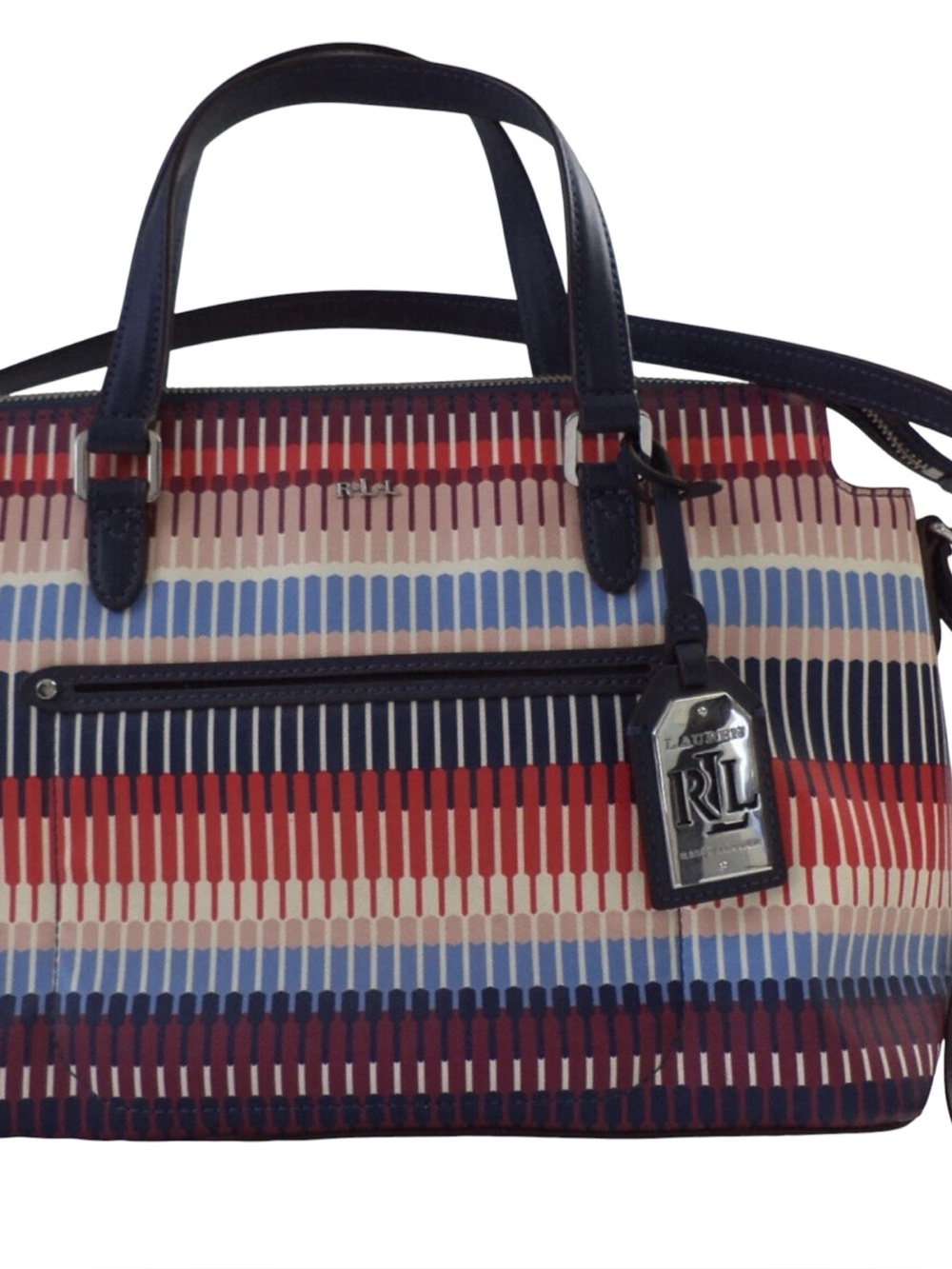 Ralph Lauren Lindley Alissa women’s shoulder bag tote purse multi striped